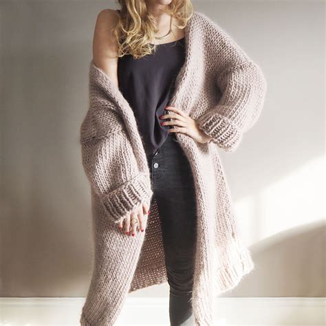 knitted oversized cardigan.